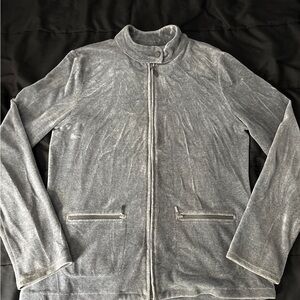 Women's Gray Full-Zip Sweater